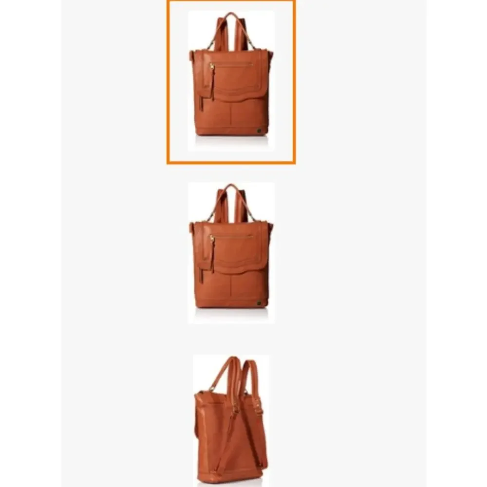 THE SAK Collective  women's Brown Leather Convertible Backpack Tote Bags